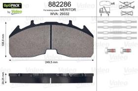 EMBRAGUES VALEO 882286 - PASTILLA FRENO SCANIA (PINZA MERITOR)