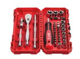 MILWAUKEE 4932498381 - ESTUCHE CON CARRACA Y VASOS DE 1/4" MÉTRICA