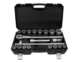 KROFTOOLS 2122 - JUEGO LLAVES VASO 12PT 3/4" 21PZS