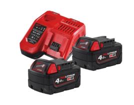 MILWAUKEE 4933459215 - PACK CARGADOR + 2 BATERIAS 4.0AH M18